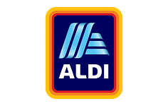 Aldi supermarket logo representing an occupier at Wester Gourdie Industrial Estate in Dundee